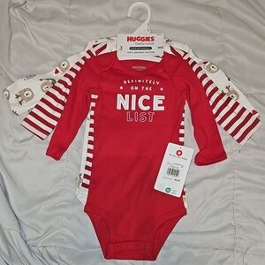 Huggies 3pk Christmas Onesies